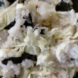 レンジで♪キャベツと海苔のチャーハン